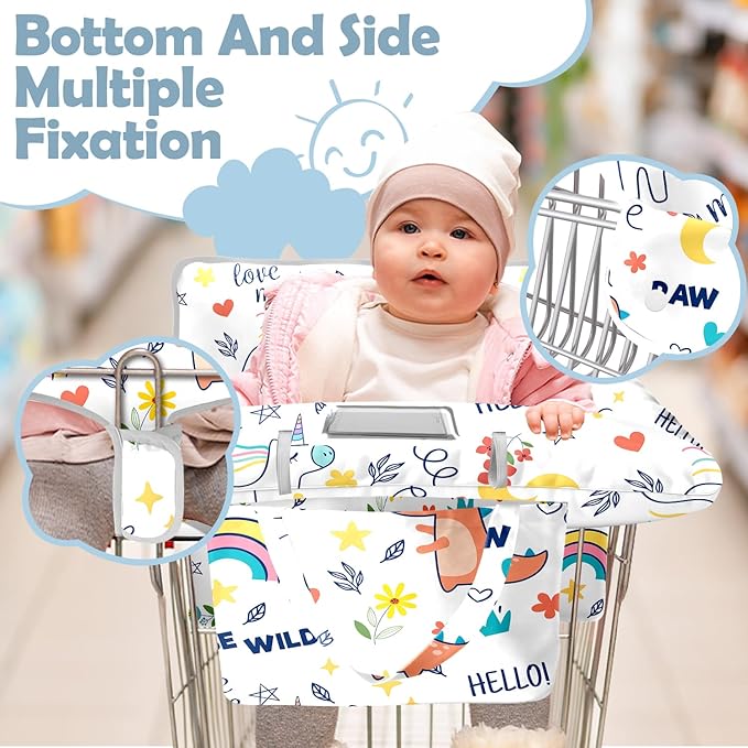 Shopping Cart Cover for Baby Girl Boy 2-in-1 High Chair Water Resistant High Chair Cover Dark Aray Arrow Gender Neutral Cart Cover for Babies Padded Grocery Cart Cover for Baby