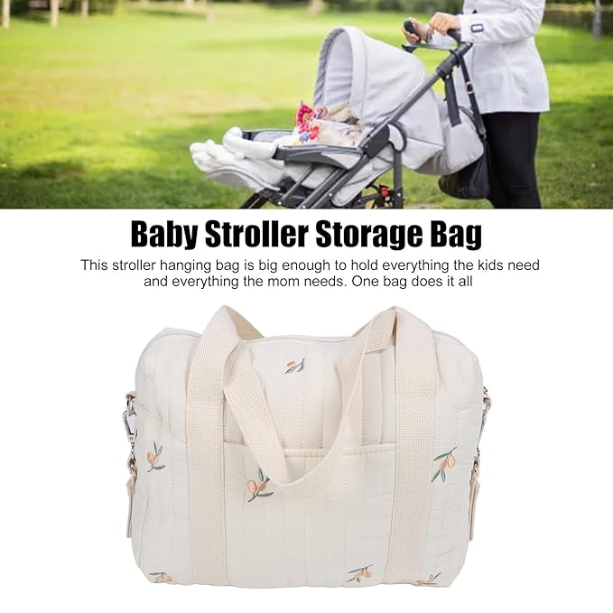 Universal Multifunctional Stroller Organizer - Baby Storage Bag, Hanging Reusable Handbag, Nappy Bag (Olive)