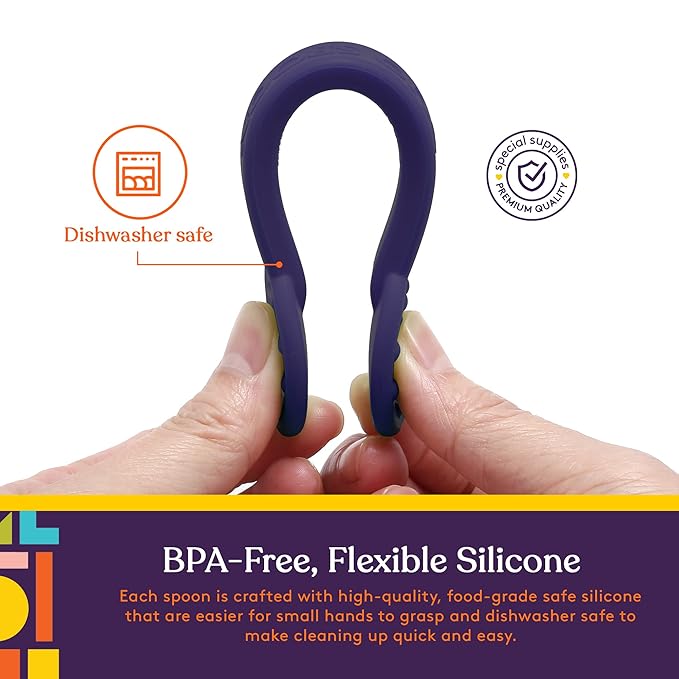 Special Supplies Duo Spoon Oral Motor Therapy Tools, 3 Pack, Textured Stimulation and Sensory Input Treatment for Babies, Toddlers or Kids, BPA Free Silicone with Flexible, Easy Handle