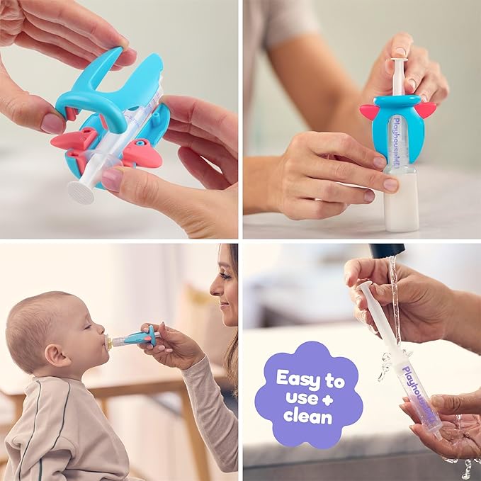 Medicine Buddy Medication Dispenser, Rocket - Liquid Syringe for Newborns, Infants, Babies & Toddlers - Baby Medicine Kit with Pacifier Attachment for Accurate Dosing