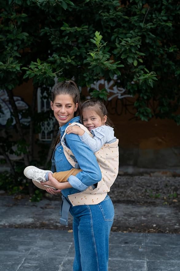 Beco Toddler Carrier with Extra Wide Seat, 100% Cotton Toddler Carrying Backpack Style and Front-Carry, Lightweight & Breathable Child Carrier, Sling Carrier 20-60 lbs (Sprinkles)