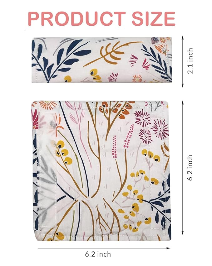 Baby Car Seat Neck Cover, Car Seat Strap Cover, Seat Belt Cushions Pads, Shoulder Strap Protectors, Reversible Pram Harness Covers in Minky Floral, Baby Neck Pad Protector