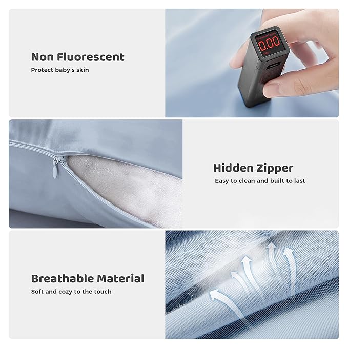 Baby Lounger - Baby Lounger for Newborn, 0-24 Months, Infant Lounger for Home and Travel, Soft Cotton, Baby Nest Lounger, Newborn Babies Essentials Gifts, ZumaBlue (Lounger Cover Included)