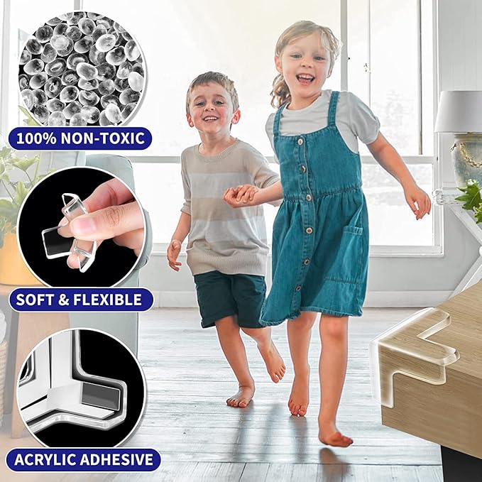 16 Corner Protector Baby, T-Shape Table Protectors for Baby Corner Protector Guards Clear Corner Protectors for Furniture Corner Protectors Corner Guards Baby Proof Corner Covers Baby Safety