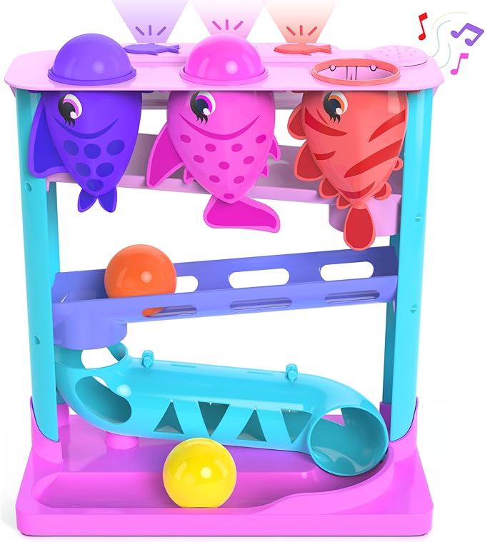 Move2Play, Feed The Fish | Interactive Baby & Toddler Toy | 1, 2+ Year Old Gift & Birthday Present | Boys & Girls Babies Ages 6, 7, 8, 9, 10, 12, 18, 24+ Months Old