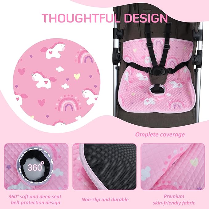 INFANZIA Dry Seat, Car Seat Protector Waterproof Carseat Liner Potty Training Toddlers, Baby and Infants, Piddle Pad for Carseats Strollers (Pink, 1 Pack)