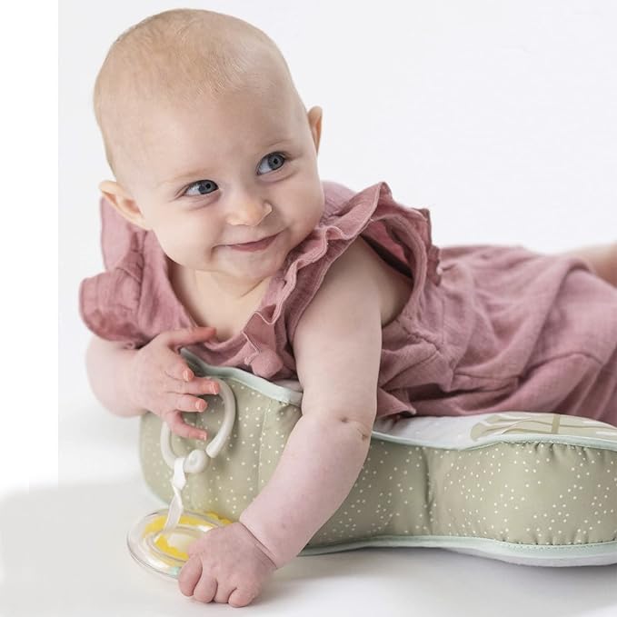Taf Toys Tummy Time Cushion with Detachable Toys Support for Newborn & Up, Develops Muscles for Crawling Montessori Sensory Crawling Toy for Infant Newborn Toddler Tummy Time Toys 0-6 Months Babies