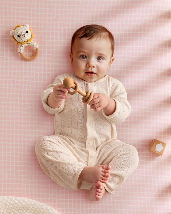 Yoofoss Crib Sheets Girl 2 Pack, 52x28 Fitted Baby Crib Sheet Fits for Standard Crib and Toddler Mattress, Ultra Soft Breathable Microfiber Pink Floral