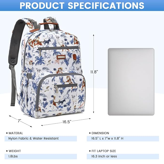 Diaper Bag Backpack, Large Baby Nappy Bags with Portable Changing Pad for Boys and GirlsMultifunction Travel Baby Bag for Moms Dads, Shower Gifts Waterproof and Stylish