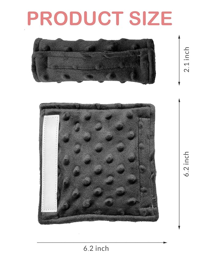 Baby Car Seat Neck Cover, Car Seat Strap Cover, Seat Belt Cushions Pads, Shoulder Strap Protectors, Reversible Pram Harness Covers in Minky, Baby Neck Pad Protector
