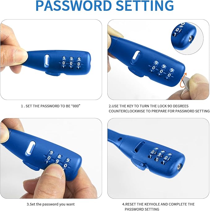 Adjustable Babyproof Lock, Easy Install on Cabinets, French Fridges, Baby Carriages, Kids’ Bikes, Helmet, Gates, Lock for Kids & Adults - French Door, Versatile Safety Solution (1 Pack Blue)