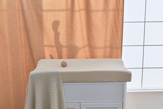 Muslin Changing Pad Cover,Ultra Soft Breathable Diaper Changing Table Cover for Baby Boys Girls,Neutral Fitted Changing Pad Sheets