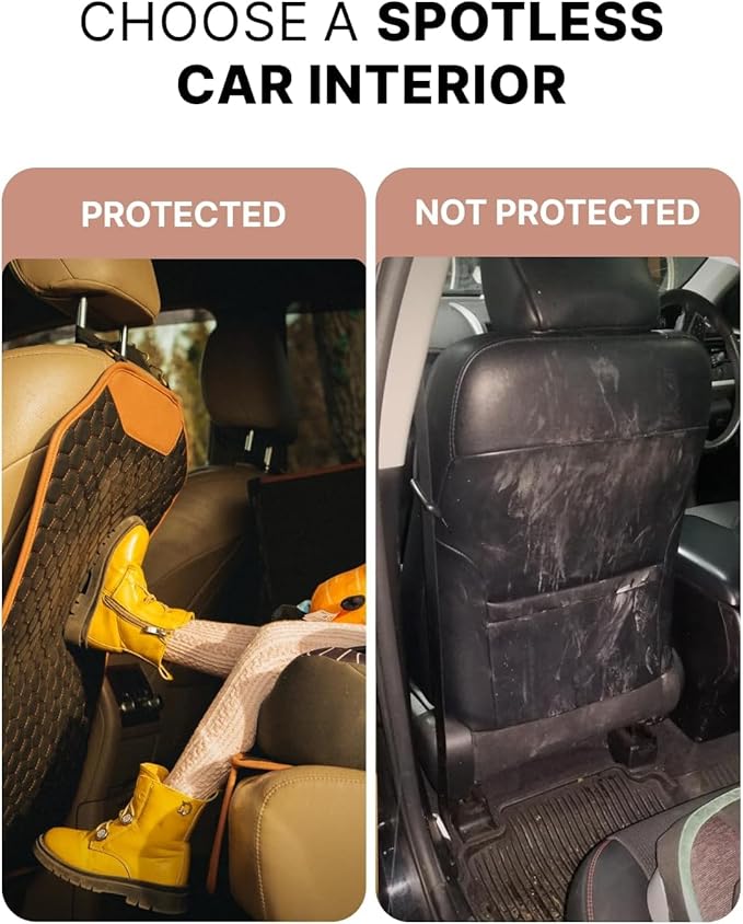 Owleys Hexy One - Set Car Seat & Back Protector - Kick Mat - Waterproof & Non-Slip