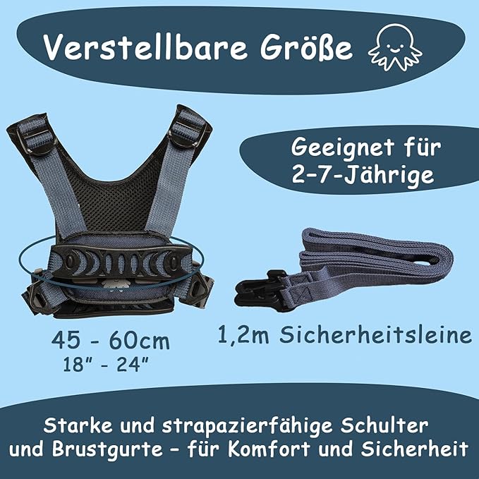 Hobbledehoo Safety Harness For Kids & Toddlers Aged 2-7 Years, Child Harness For Walking & Play Autism Safety Awareness