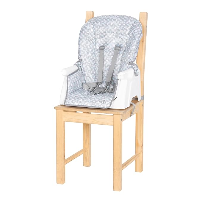 Baby Trend Adapt SpaceSaving Booster High Chair, Elephant Meadow Coral