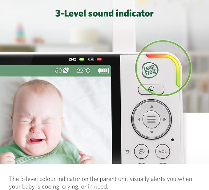 LeapFrog LF925HD Baby Monitor with Camera and Audio,1080p WiFi Remote Access Baby Monitor, 360° Pan & Tilt Camera, 8X Zoom, 5” 720p HD Display, Color Night Light &Vision, Two-Way Talk