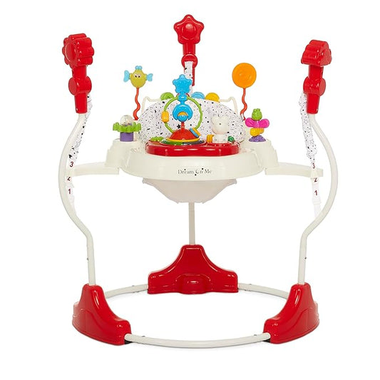 Dream On Me Zany 2-in-1 Activity Center and Bouncer in White & Black Print