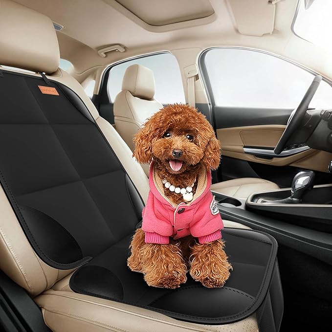 Smart Elf Car Seat Protector, 2Pack Seat Protector Protect Child Seats with Thickest Padding and Non Slip Backing Mesh Pockets for Baby and Pet