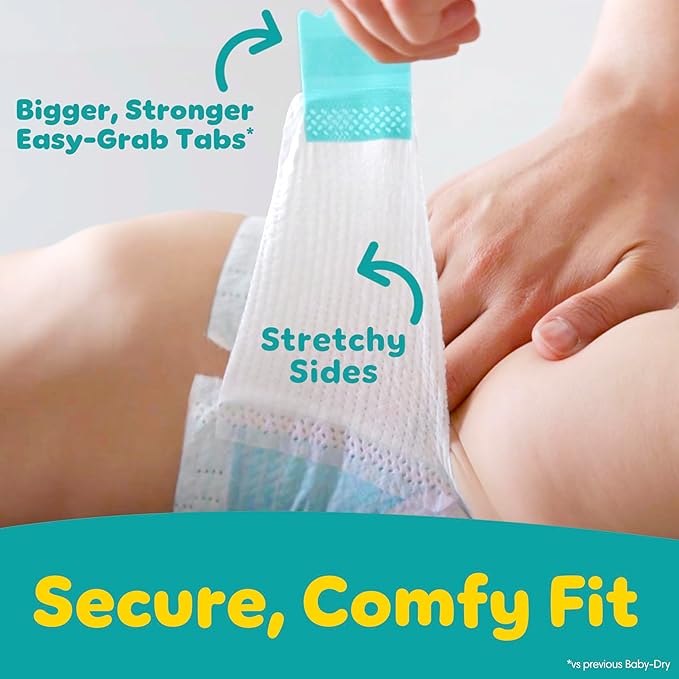 Pampers Diapers - Baby Dry - Size 5, 164 Count, Absorbent Disposable Infant Diaper (Packaging May Vary)