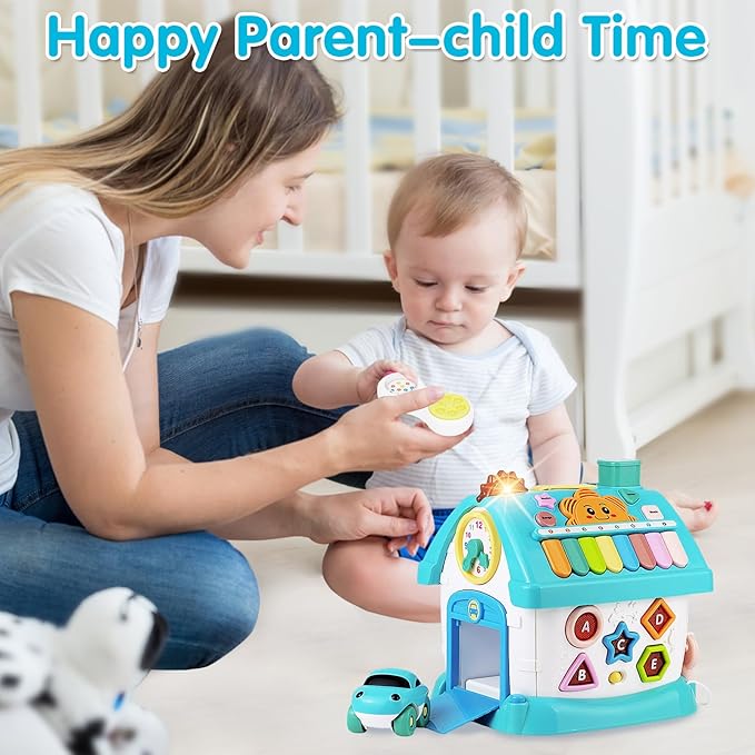 Dreampark Toys for 1+ Year Old Boy Gifts: Baby Musical Toys 12-18 12 18 Months Montessori Toddler Toys Age 1-2 1-3 2-3 1st Birthday Gifts Boys Girls Toddlers 8-in-1 Multi-Functional House