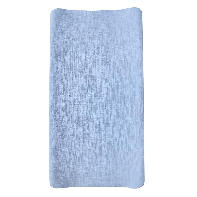 Muslin Changing Pad Cover,Ultra Soft Breathable Diaper Changing Table Cover for Baby Boys Girls,Neutral Fitted Changing Pad Sheets