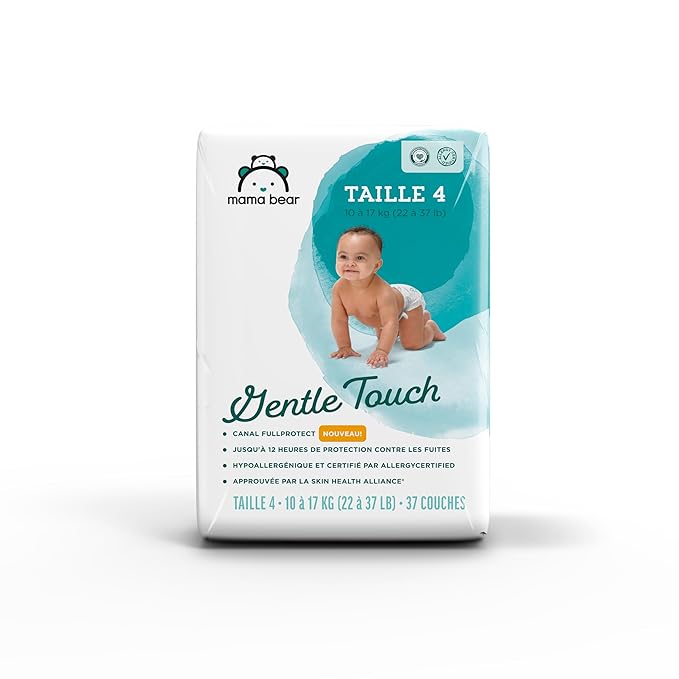 Amazon Brand - Mama Bear Gentle Touch Diapers, Size 4, 37 Count