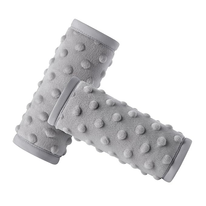Pro Goleem Car Seat Strap Covers for Babies Soft Car Seat Strap Shoulder Pads for All Car Seats, Stroller, Pushcar, Gray