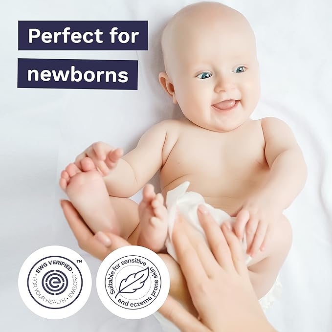 Pura Baby Wipes 12 x 60 Wipes (720 Wipes), 100% Plastic-Free & Plant Based Wipes, 99% Water, Suitable for Sensitive & Eczema-prone Skin, Fragrance Free & Hypoallergenic, EWG, Cruelty Free