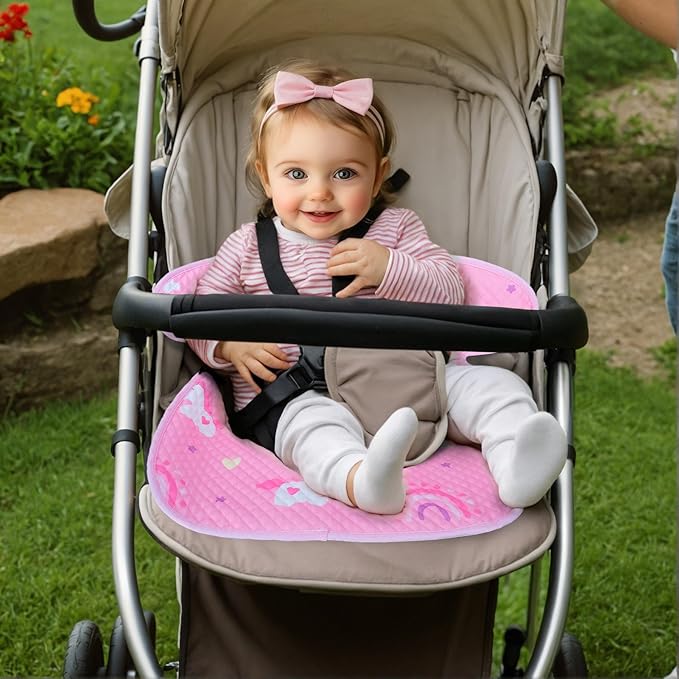 INFANZIA Dry Seat, Car Seat Protector Waterproof Carseat Liner Potty Training Toddlers, Baby and Infants, Piddle Pad for Carseats Strollers (Pink, 1 Pack)