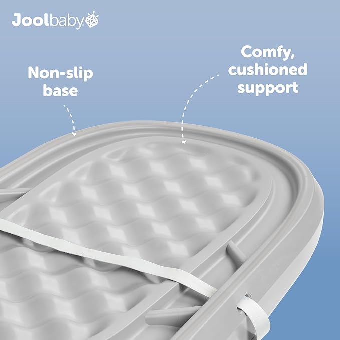 Jool Baby Waterproof Baby Changing Pad - Easy to Clean, Lightweight & Portable - Large Foam Cushion for Comfort (Gray)