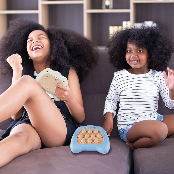 Pop The Target! Handheld Speed Push Game Machine: A Fun Multiplayer Game for Family. Sensory Fidget Toy Christmas Toys Gifts for 6 7 8 9 10 11 12 Years Old Kids Road Trip Car Games Light Blue