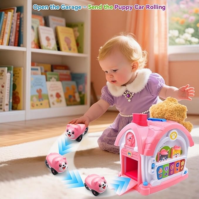 Toys for 1+ Year Old Girls – 9-in-1 Montessori Musical Toddler Activity House with Lights, Sounds, Bilingual Learning, Ideal 1st Birthday Xmas Gifts for Girls Ages 1 2 3