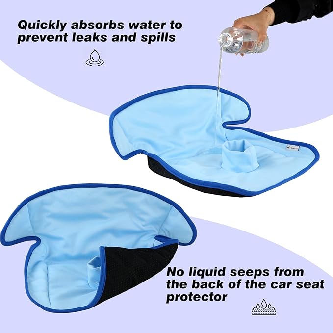 Piddle Pads, Multi-use and Leak Free Lines for Baby Stroller, High Chair & Car Seat, Waterproof Toilet Training Seat Covers for Toddles (Blue, 1 Pack)