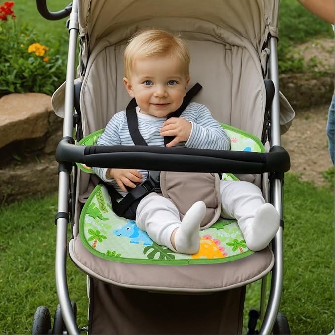 INFANZIA Dry Seat,Car Seat Protector Waterproof Carseat Liner Potty Training Toddlers, Baby and Infants, Piddle Pad for Carseats Strollers (Green, 2 Packs