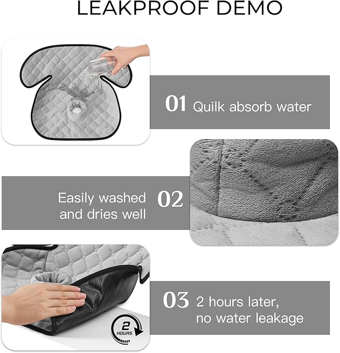 2 Pack Baby Waterproof Car Seat for Potty Training Pad,Piddle Pads Carseat Protector with Waterproof Seat Liner (Grey-2 Packs)