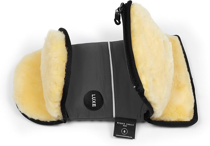 Werner Christ Baby Sheepskin Hand Warmer - GLOVY Luxe Gloves are The Ideal Baby Carriage muff Made of Medical Fur, Warm Universal and Water-Repellent Hand muff
