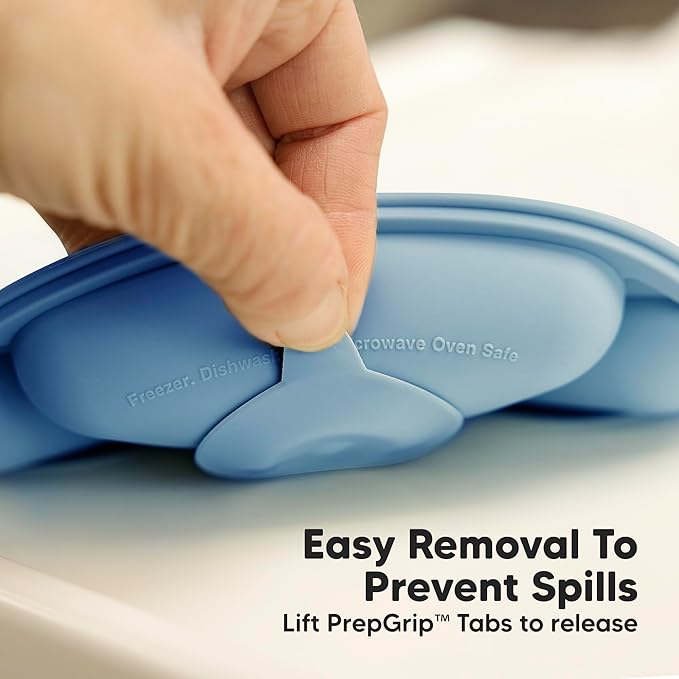 KeaBabies Suction Plates for Baby, Toddler - 3-Pack 100% Silicone Toddler Plates with Suction, Divided, BPA-Free Baby Led Weaning Essentials for Kids, Dishwasher, Microwave Safe, Durable (Kea)