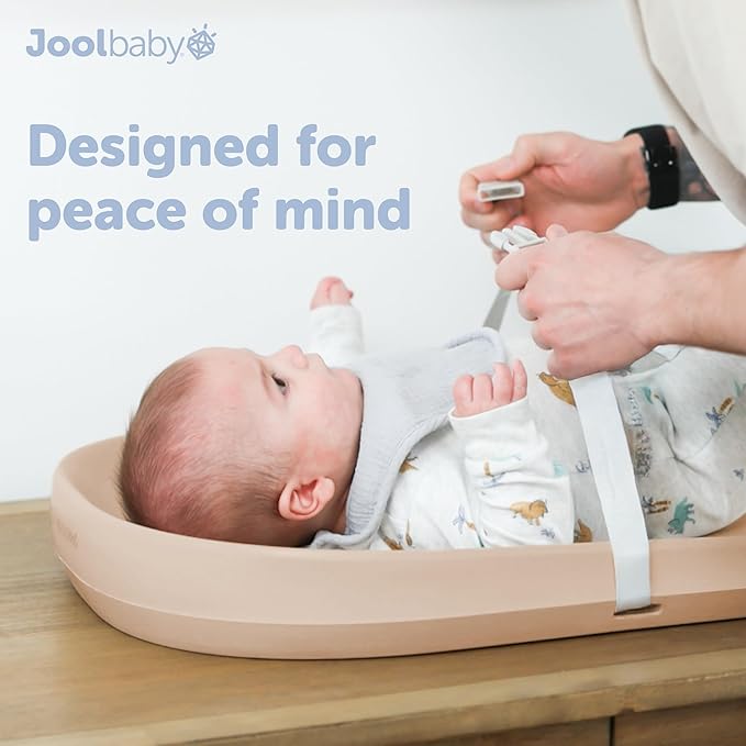 Jool Baby Waterproof Baby Changing Pad - Easy to Clean, Lightweight & Portable - Large Foam Cushion for Comfort (Peach)
