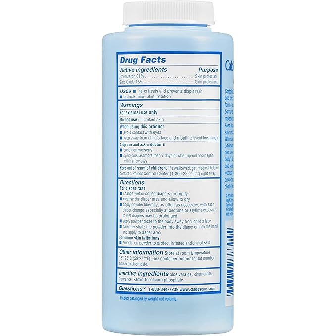 Caldesene Baby Cornstarch Powder With Zinc Oxide 5 oz (Pack of 12)