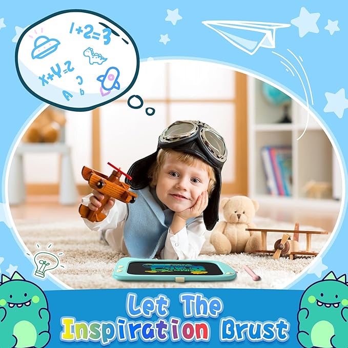 ORSEN 8.5 Inch Doodle Board Drawing Tablet - Dinosaur Toy Gift for Kids 3-7 Years Old
