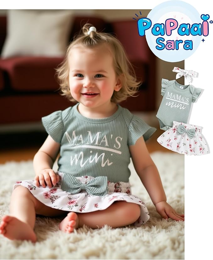 Newborn Infant Clothes Baby Girl Dress Summer Toddler Outfit Cute Girl Romper Skirt Set+Headband