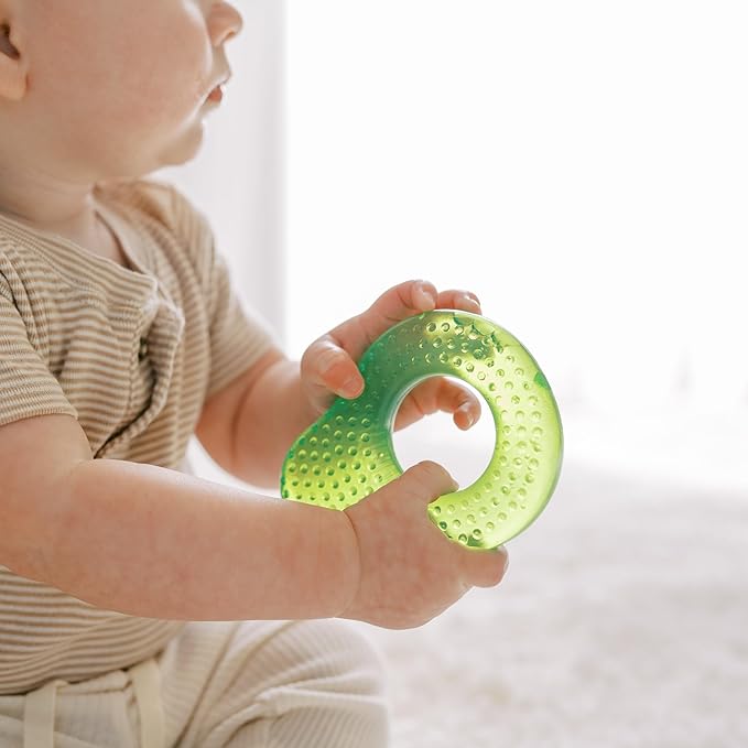 Dr. Brown's AquaCool Water-Filled Teether, Cooling Teether Toy for Babies, Soothes Sore Gums, Avocado Toast Shapes, BPA Free, 3m+, 2-Pack