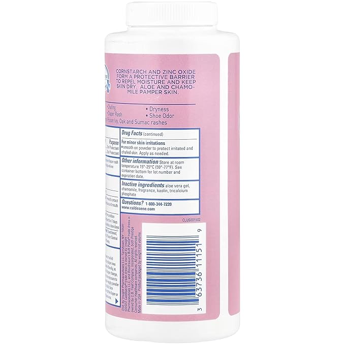 Caldesene Medicated Protecting Powder with Zinc Oxide & Cornstarch, 5 oz (Pack of 6)
