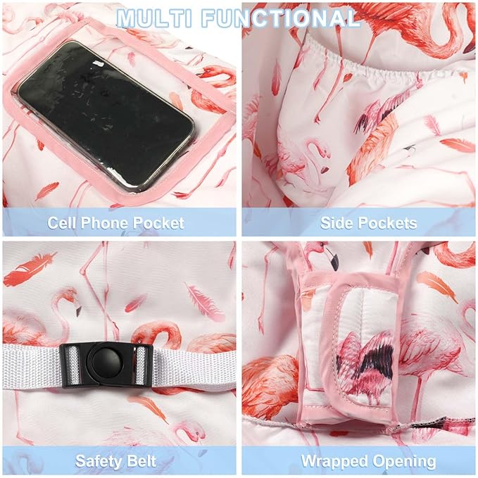 Pink Shopping Cart Cover for Baby 2-in-1 High Chair Cover with Safety Harness Multifunctional Flamingo Pattern Cart Covers for Babies Soft Padded Grocery Cart Cover for Baby Boy Girl