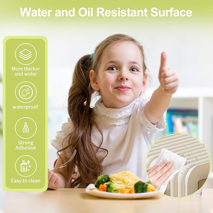 Baby Proofing Wall Corner Protector,Edge Guard Corner Protector,6.56ft Thinken Soft Corner Protectors Pre-Taped Soft Rubber Foam Edge Cushion for Furniture (Brown, 6.56Ft x 5.9" W x 0.47" Th)