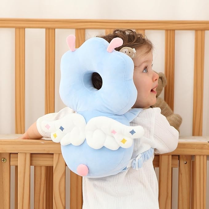 Baby Head Protector Backpack -Soft & Lightweight Pads - Prevents Bebes Backward Fall Elf