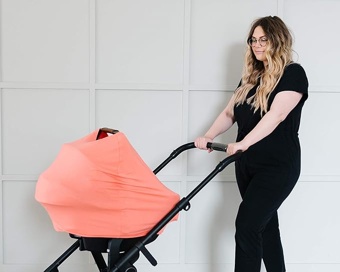 Stella Multi-Use Cover: Car Seat, Nursing & Stroller Cover - Sun Protection, All-Season, Stretchy Fabric, Easy Access