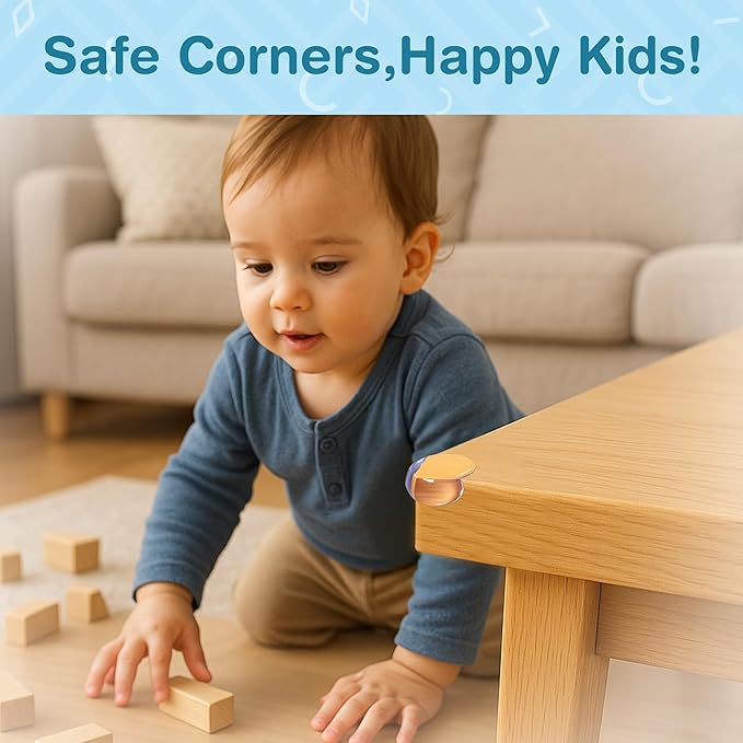 Corner Protector for Baby, Pack of 20 Clear & Transparent Edge Guards for Baby Proofing, Safety Furniture Corner Protectors for Furniture to Prevent Injuries (10 L Shaped & 10 Ball Shaped)