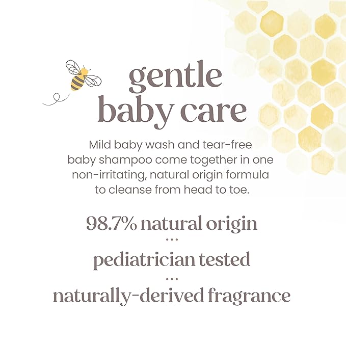 Burt's Bees Baby Shampoo & Wash, Tear Free Soap, Baby Care, Original,12 Ounce (Pack of 3)