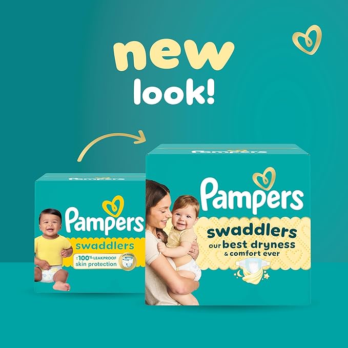 Pampers Swaddlers Diapers, Size 8 (30+ lbs), 38 Count, Absorbent, Keeps Baby Dry and Comfortable, Skin Safe Disposable Baby Diaper (Packaging May Vary)